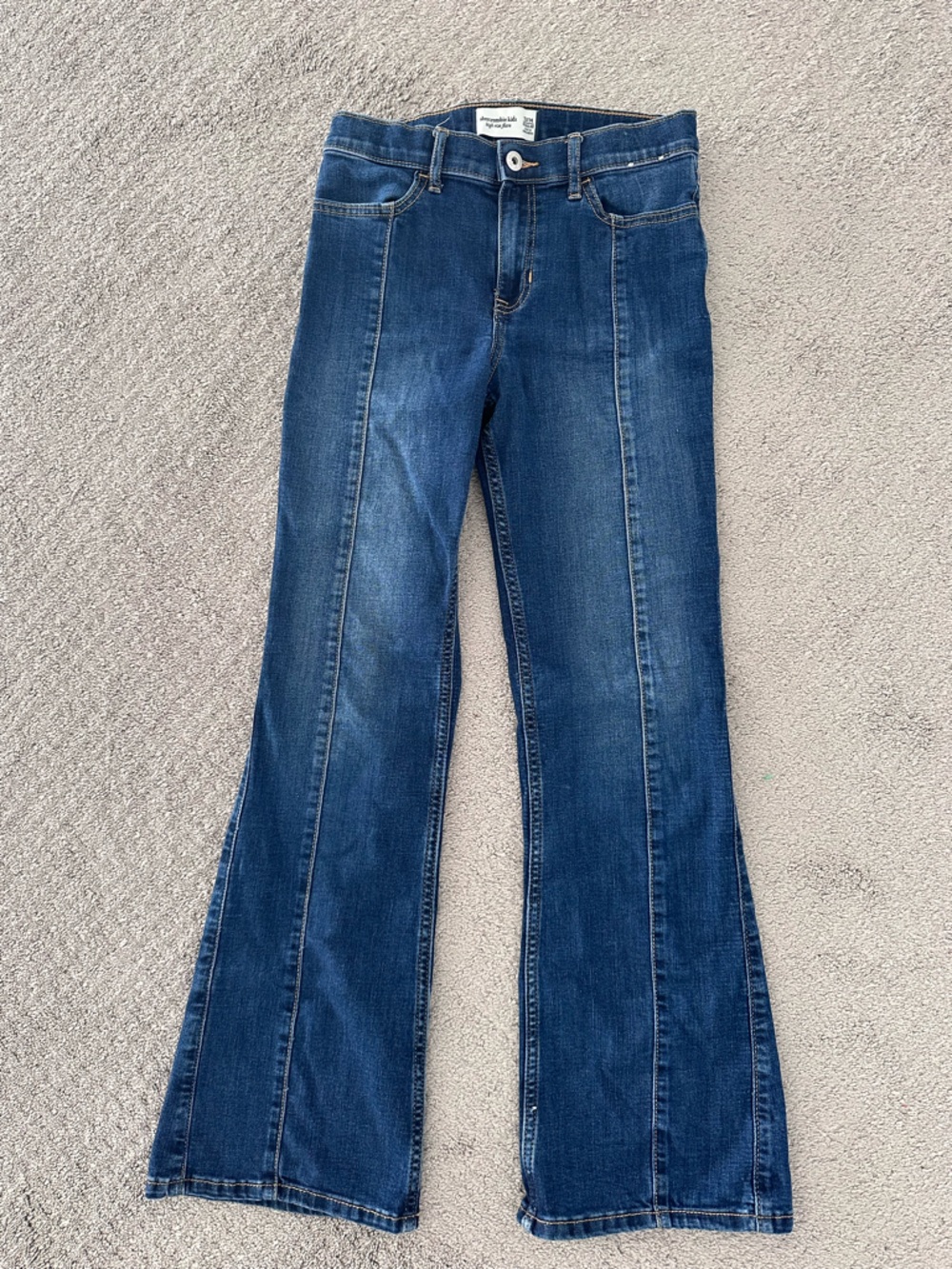 abercrombie kids Dark Blue high rise Flare Jeans size 13/14